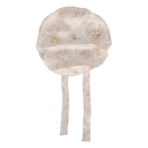 Bonete de flores de seda sintética Unique Bargains con correas ajustables, gorro de dormir para mujeres, color rosa
