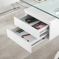 thumbnail image 5 of Modway Sector 71" Glass Top Glass Office Desk in White, 5 of 9
