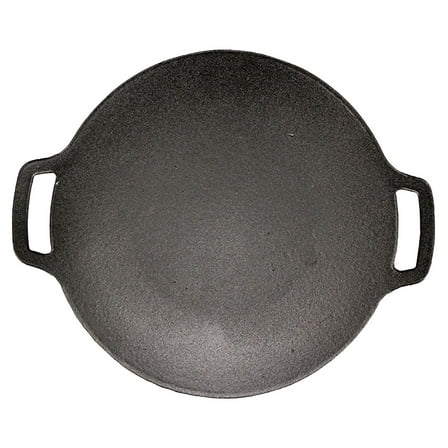 WEUVEB Dark Grey Cast Iron Griddle Pan Nonstick for Home and Camping