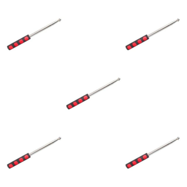 VONKY Mât Télescopique en Acier Inoxydable pour Bannière de Guidage Pôle Durable et Portable pour Divers Rouge 5Set