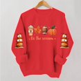 thumbnail image 2 of Aboser Halloween Pumpkin Sweatshirt Women Graphic Long Sleeve Shirts Cozy Crewneck Pullover Sweatshirts Spooky Party Outfits, 2 of 6