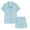 Sky Blue, variant on Gkeoshab Clothing Women's Pajama Set Women's Summer V Tie Pocket Stripe Printed Loose Casual Home Clothes Pajamas Sleepy Pants Set Plus Size Satin Pajama Shorts Set for Women