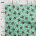 thumbnail image 2 of oneOone Viscose Jersey Mint Green Fabric Floral & Bee Dress Material Fabric Print Fabric By The Yard 60 Inch Wide, 2 of 7