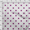 thumbnail image 3 of oneOone Rayon White Fabric Polka Diy Clothing Quilting Fabric Print Fabric By Yard 56 Inch Wide, 3 of 8