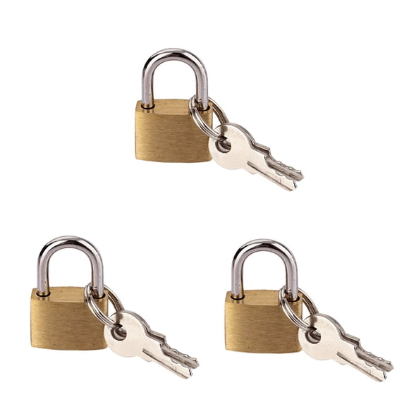 GZJCKJY 3 Pcs Keyed Padlocks Waterproof Small Lock, Locker Lock with Keys for Backpack, Luggage, School Gym Locker, Jewelry Box, Diary Book, Laptop Bags