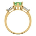 thumbnail image 4 of Clara Pucci 14K Yellow Gold 2.5ct Green Three-Stone Ring for Women, 4 of 7