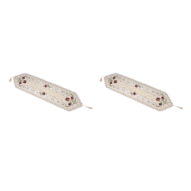Inteprter Camino de Sala de estar Artesanías bordadas Adorno de escritorio Manteles individuales Decoraciones Manteles Decoraciones rojo rojo 40x176cm 2piezas