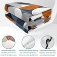 thumbnail image 4 of Full Quilt Set 78''x90'', Navy Blue Lightweight Bedspread Coverlet Set with 2 Pillow Shams, Middle Century Modern Geometric Abstract Art Breathable All Season Quilt Bedding for Bedroom/Guest Room, 4 of 9
