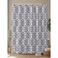 thumbnail image 4 of Shower Curtain Navy Blue Baroque Pattern Bathroom Curtains with Hooks, Waterproof Fabric Vintage European Style Bath Shower Curtains Set for Bathroom Bathtubs Decor 72x72 Inch, 4 of 8