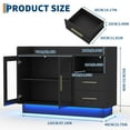 thumbnail image 6 of Wine Cabinet - Coffee Bar Station with LED Lights, 6 of 6
