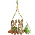 thumbnail image 5 of Northlight Rabbits on Floral Carrot Swing Easter Decoration - 17", 5 of 5