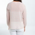 thumbnail image 5 of Elsie & Zoey Jonna Large Peony Long Sleeve Button Up Pintuck Blouse for Women, 5 of 6