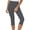 Grey, variant on Capri Yoga Pants Women Solid Elastic High Waisted Yoga Trousers Cozy Soft Casual Tights Tummy Control Hiking Trousers Black S
