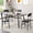 Gray, variant on Aiho 5-Piece Modern Dining Set, Metal & Wood Table & 4 Chairs, Space-Saving for Small Spaces & Apartments, Gray