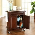 thumbnail image 3 of Crosley Furniture Wood Portable Kitchen Cart in Mahogany/Silver, 3 of 7