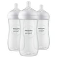 thumbnail image 1 of Philips Avent Biberon Natural avec Tétine à Réponse Naturelle, Transparent, 3x11oz Biberons, SCY906/03, 1 of 4