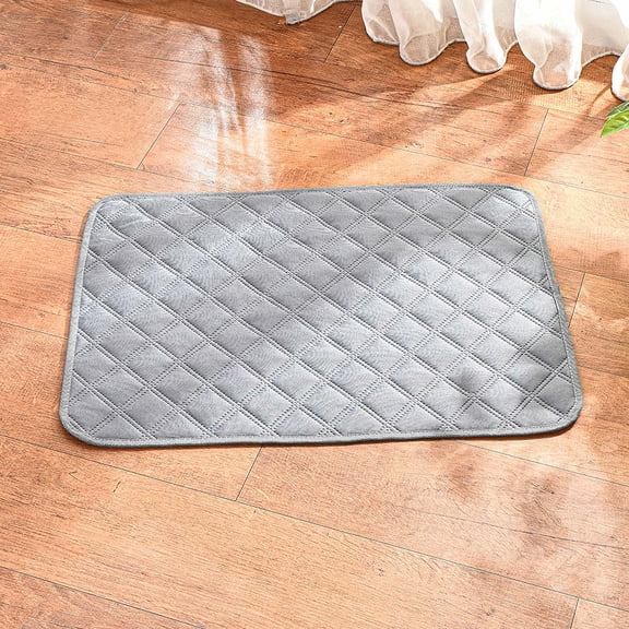 Tvtnvo Dog Mat Washable Pet Urinary Absorbent Training Mat with Slip Grip Dots Instant Water Absorption and Tear Resistant Protector for Cages Sofa Crates Gray 9.8x11.8in