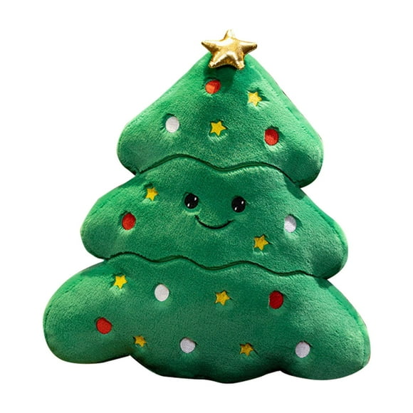 Clearance Hot Sales! Joyful Christmas Tree Snowman House Pillow Plush Doll Decoration