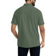 thumbnail image 2 of FAIWAD Mens Golf Shirts Short Sleeve Stretch Muscle Workout Golf T-Shirts Lapel Button Work Outdoor Athletic Tees, 2 of 8