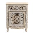 thumbnail image 2 of Florence 1-Drawer 1-Door Carved Nightstand Speckled Black - Right Distressed, 2 of 5