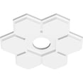 thumbnail image 2 of 14"OD x 3"ID x 4 3/4"C x 1"P Daisy Architectural Grade PVC Contemporary Ceiling Medallion, 2 of 11