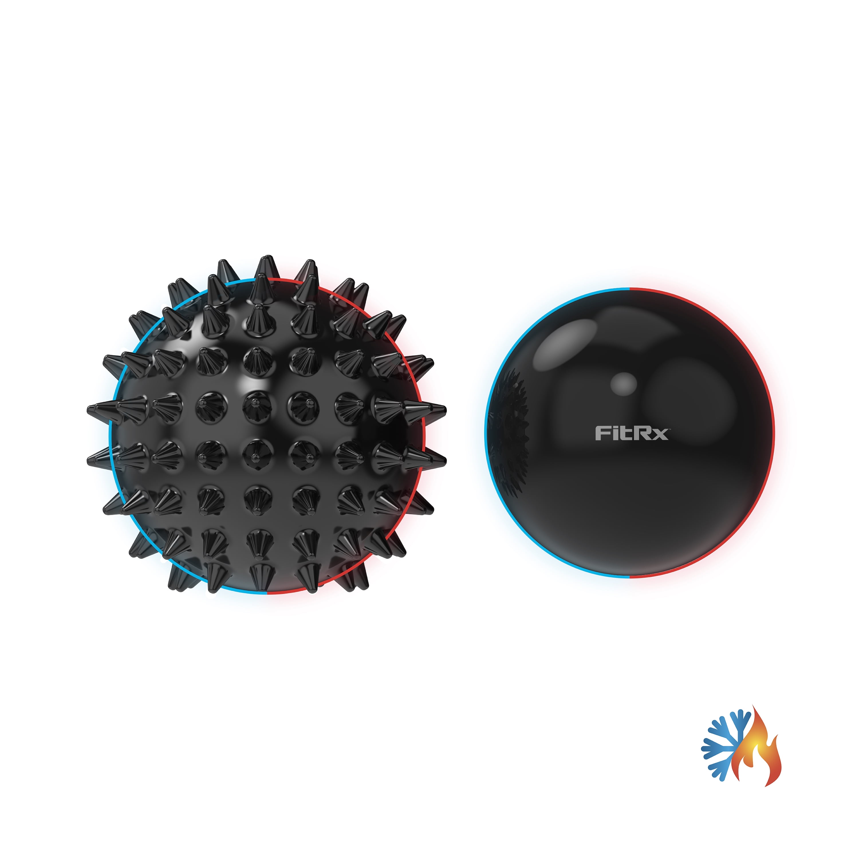 FitRx Hot and Cold Therapy Massage Kit, Textured Massage Ball Kit for Legs and Full Body, Use