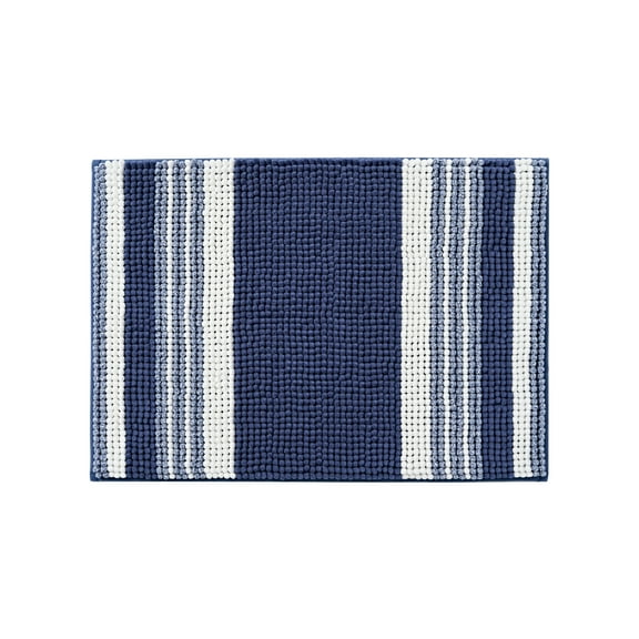 Mainstays Performance Foam Noodle Bath Rug, 17" x 24", Navy
