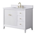 thumbnail image 6 of Vanity Art 42" Bathroom Vanity with Sink and Engineered Marble Top, Freestanding Storage Cabinet with 2 Drawers, 1 Shelf and Flip Down Tray, 6 of 6