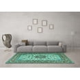 thumbnail image 3 of Ahgly Company Indoor Rectangle Persian Turquoise Blue Traditional Area Rugs, 2' x 4', 3 of 4