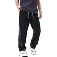 thumbnail image 5 of Domuza Mens Baggy Sweatpants Wide Leg Y2k Track Pants Windbreak Stretch Casual Pants for 2026 Trendy Black S, 5 of 6