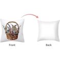 thumbnail image 4 of Juego de 4 fundas de almohada de 18 x 18 con decoración de Pascua, fundas de almohada con huevos de conejito de Pascua, decoración de granja de primavera, funda de almohada suave y, 4 of 5