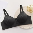 thumbnail image 5 of CFLVAEK Plus Size Bra for Women Wireless Adjustable Straps Comfort Full Coverager Front Closure Bralette for Large Breasts Black M, 5 of 7