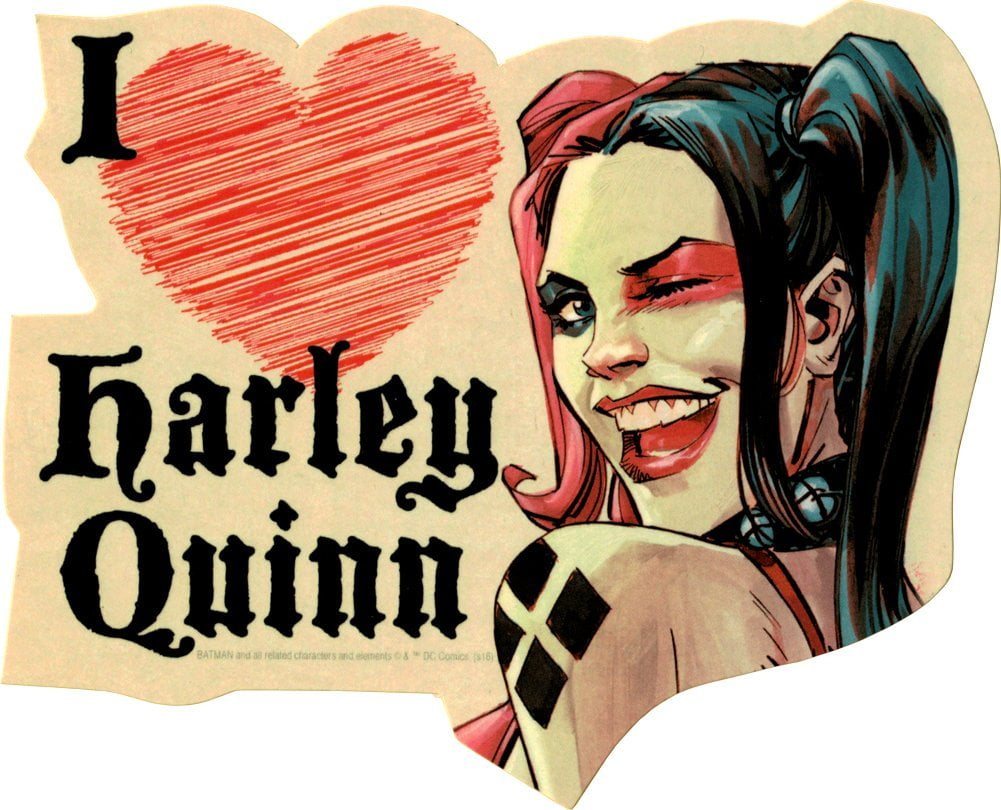 Sticker DC Comic Harley Quinn I Heart New Gifts sdc0177