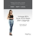 thumbnail image 2 of MeMoi Vintage 80's Style Acid Wash Jean Leggings - Womens - Female, 2 of 7
