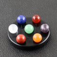 thumbnail image 2 of 1 juego de piedras semipreciosas naturales de cristal de de transparente Sunnimix 7 piedras de bola de obsidiana de base, 2 of 7
