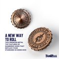 thumbnail image 4 of Juegos de dados metálicos D20 Spinner Fanroll Metal Antique Copper, 4 of 8