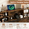 thumbnail image 4 of Patiojoy Full Size Bed Frame w/ Storage Headboard, Metal Platform Bed Base with Charging Station & Under Bed Storage, 4 of 10