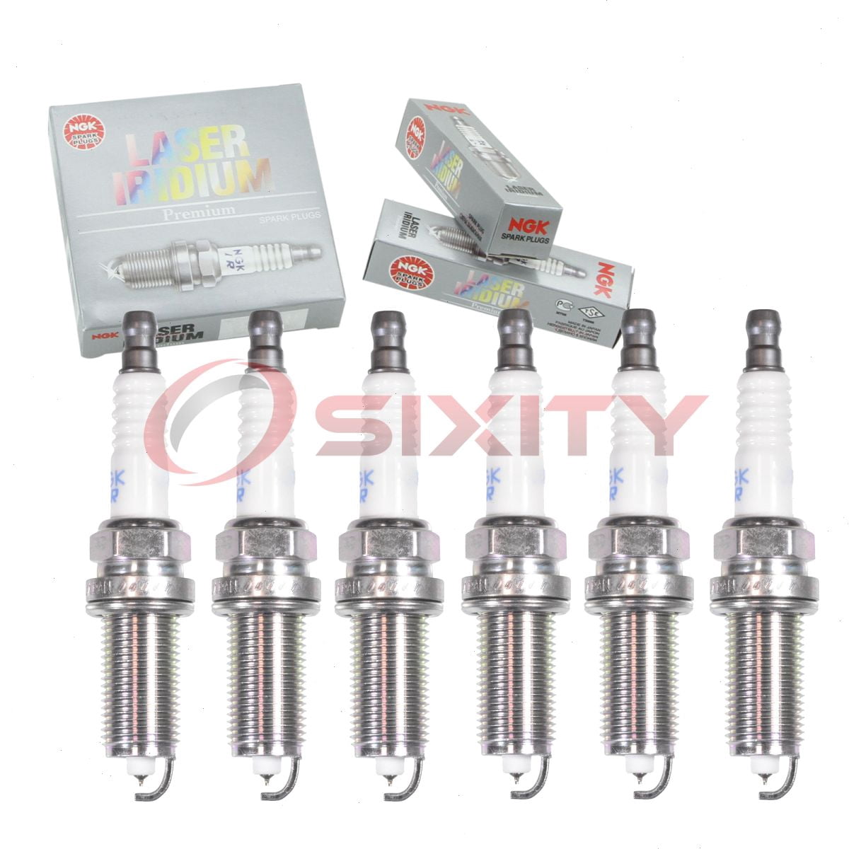 6 pc NGK 92145 Laser Iridium Spark Plugs for 6734 8162 9010 9055 9673 FR8SII33X FR8SPP30X REC10WMPB REC12WMPB5 Ignition Wire Secondary