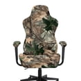 thumbnail image 3 of Whosucclay Hunting Camo Forest Print Gaming Chair Cover, Stretchable Elastic Computer Desk Chair Cover with Armrest Covers, 4Pcs Soft Non Fading Office Chairs Covers Slipcovers, 3 of 8