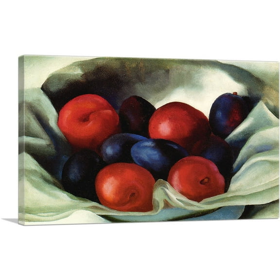 ARTCANVAS Plums 1920 Canvas Art Print by Georgia O-Keeffe - Size: 26" x 18" (0.75" Deep)