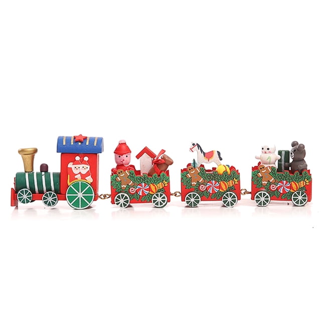 Juguete De Tren De Madera De Navidad Adornos De Mesa De Feliz Navidad Decoraciones Para El Hogar Navidad Año Nuevo Regalos Para Niños Minnieouse HA039090-00