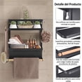 thumbnail image 2 of Estante Organizador Magnético para Especias, Especiero para Cocina con Soportes de Papel y 2 Ganchos Extraíble, Organizador de Cocina con Iman para Refrigerador, Lavadoras, Repisas para Cocina, 2 of 8