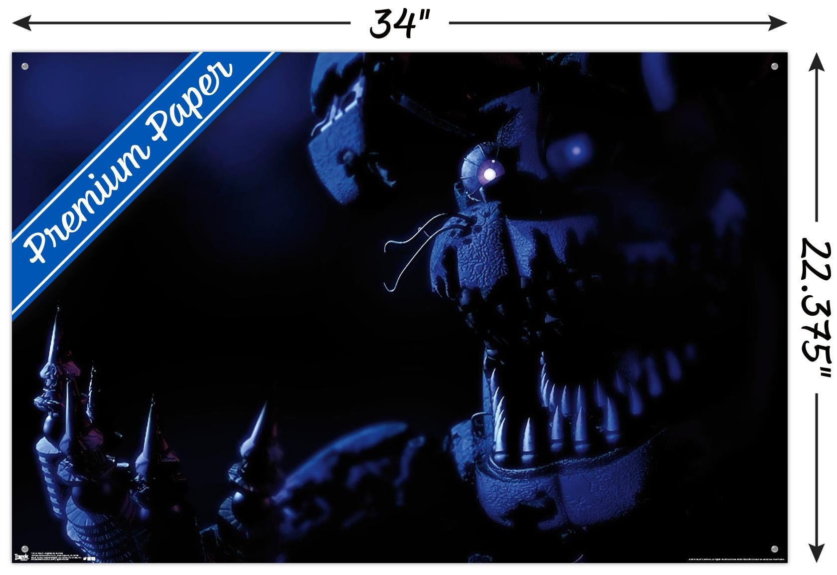 Five Nights at Freddy's - Nightmare Bonnie Wall Poster with Push Pins, 22.375" x 34"