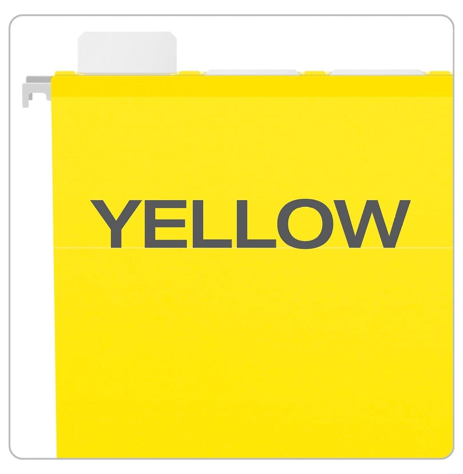 Ready-Tab Hanging File Folders, Letter Size, 5 Tab Yellow - Reinforced Hanging Folders, 25 Pack - Office Filing, Document Organization, Color Coded