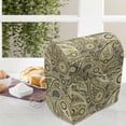 thumbnail image 3 of Paisley Stand Mixer Cover, Traditional Pattern with Flowers Leaves with Stripes Art Print, Kitchen Appliance Organizer Bag Cover with Pockets, 5 Quarts, Brown Black and White, by Ambesonne, 3 of 4