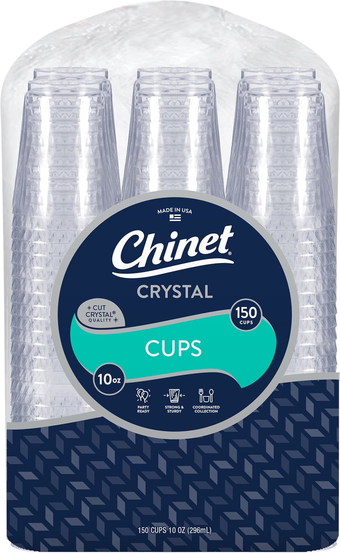 Chinet 10 Ounce Sturdy Plastic Disposable Cups - Qty. 99