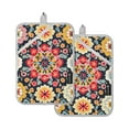 thumbnail image 7 of Yayeee Pot Holders Kitchen Heat Resistant with Pocket 7"x9.8" Cotton Oven Cooking Hot Pads, Colorful Floral Pattern, 7 of 7