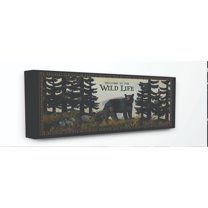 Stupell Industries Wild Life Bear Animal Country Landscape Design Canvas Wall Art by Stephanie Workman Marrott