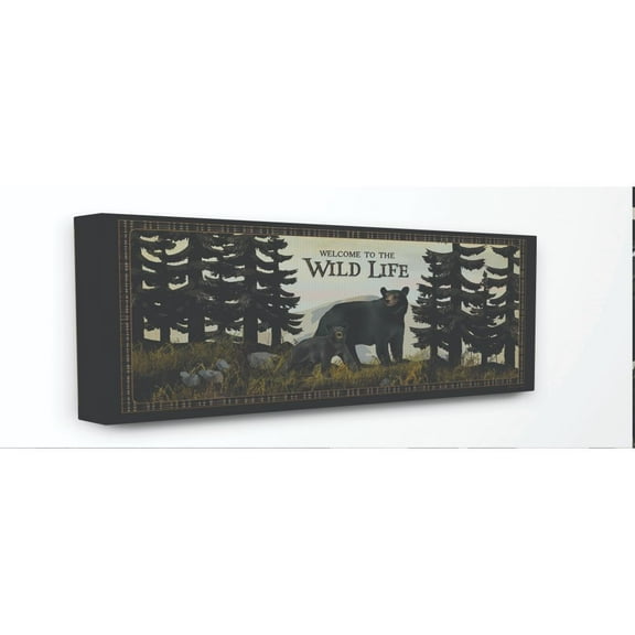 Stupell Industries Wild Life Bear Animal Country Landscape Design Canvas Wall Art by Stephanie Workman Marrott