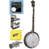 Oscar Schmidt OB5E Acoustic Electric 5-String Banjo with Strings, Tuner and More